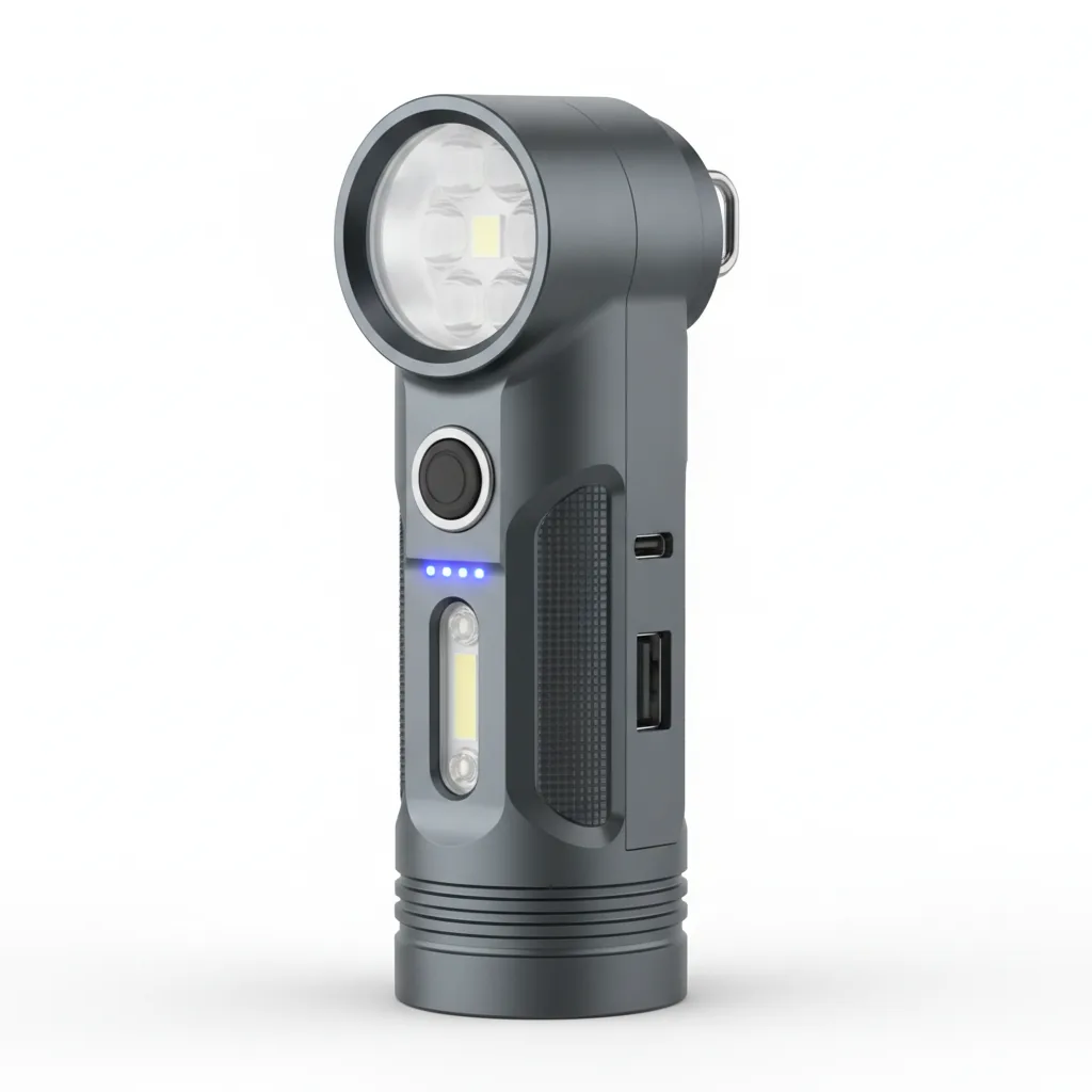 Multifunctional Portable LED Flashlight & Power Bank