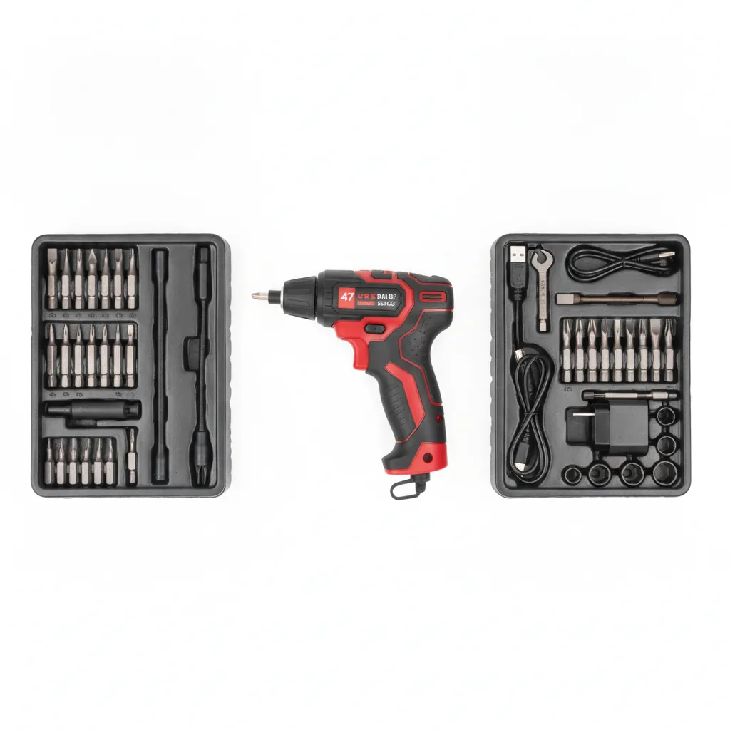 Zorak 47-Piece Cordless Rechargeable Electric Screwdriver Kit